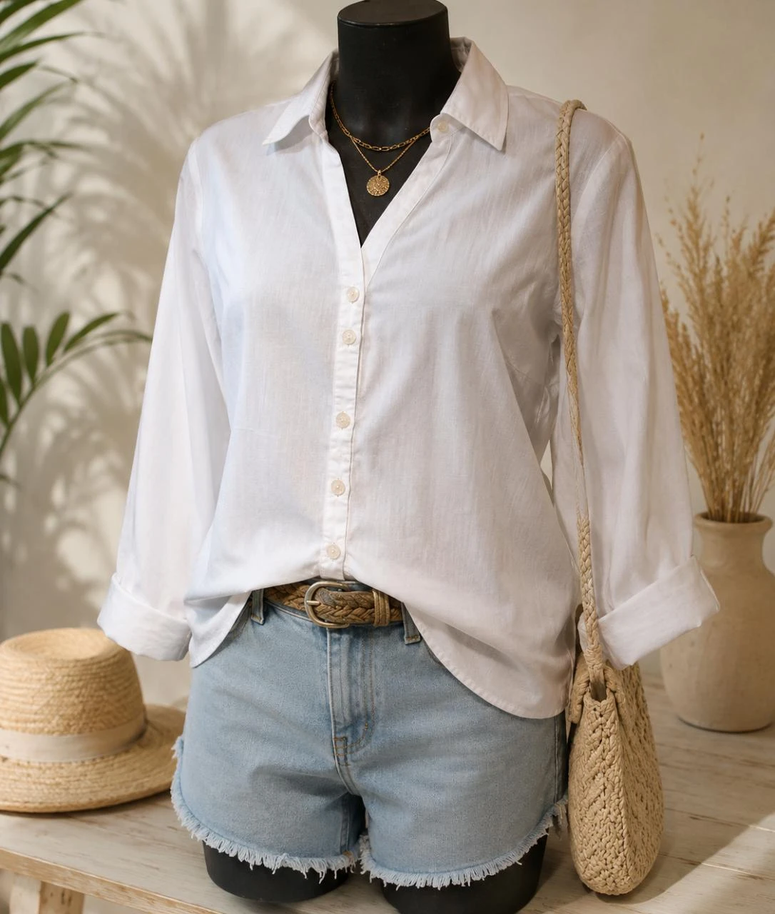 Chemise couleur blanche kiabi taille 40 neuve